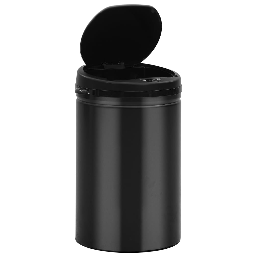 vidaXL Automatischer Sensor-Mülleimer 30 L Kohlenstoffstahl Schwarz