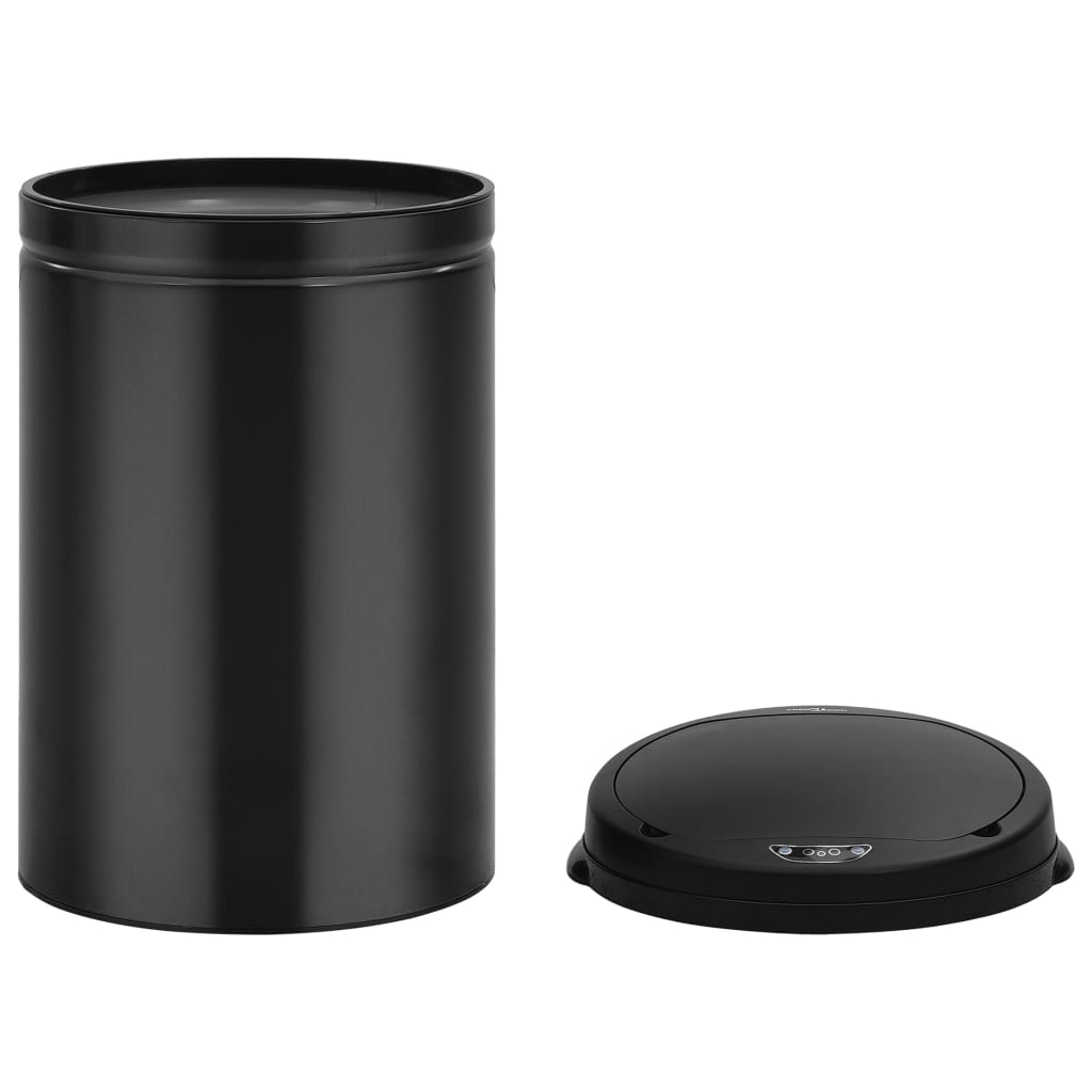 vidaXL Automatischer Sensor-Mülleimer 30 L Kohlenstoffstahl Schwarz