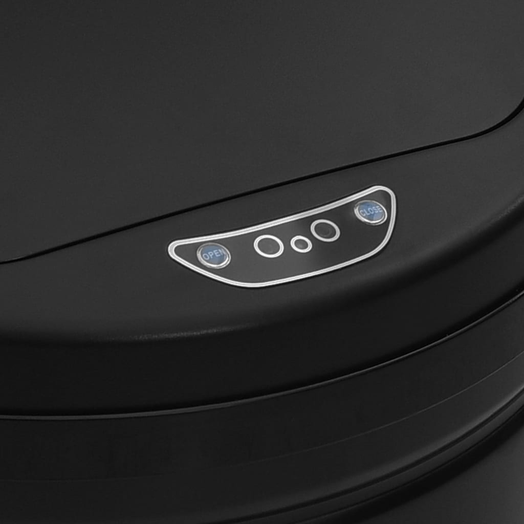 vidaXL Automatischer Sensor-Mülleimer 30 L Kohlenstoffstahl Schwarz
