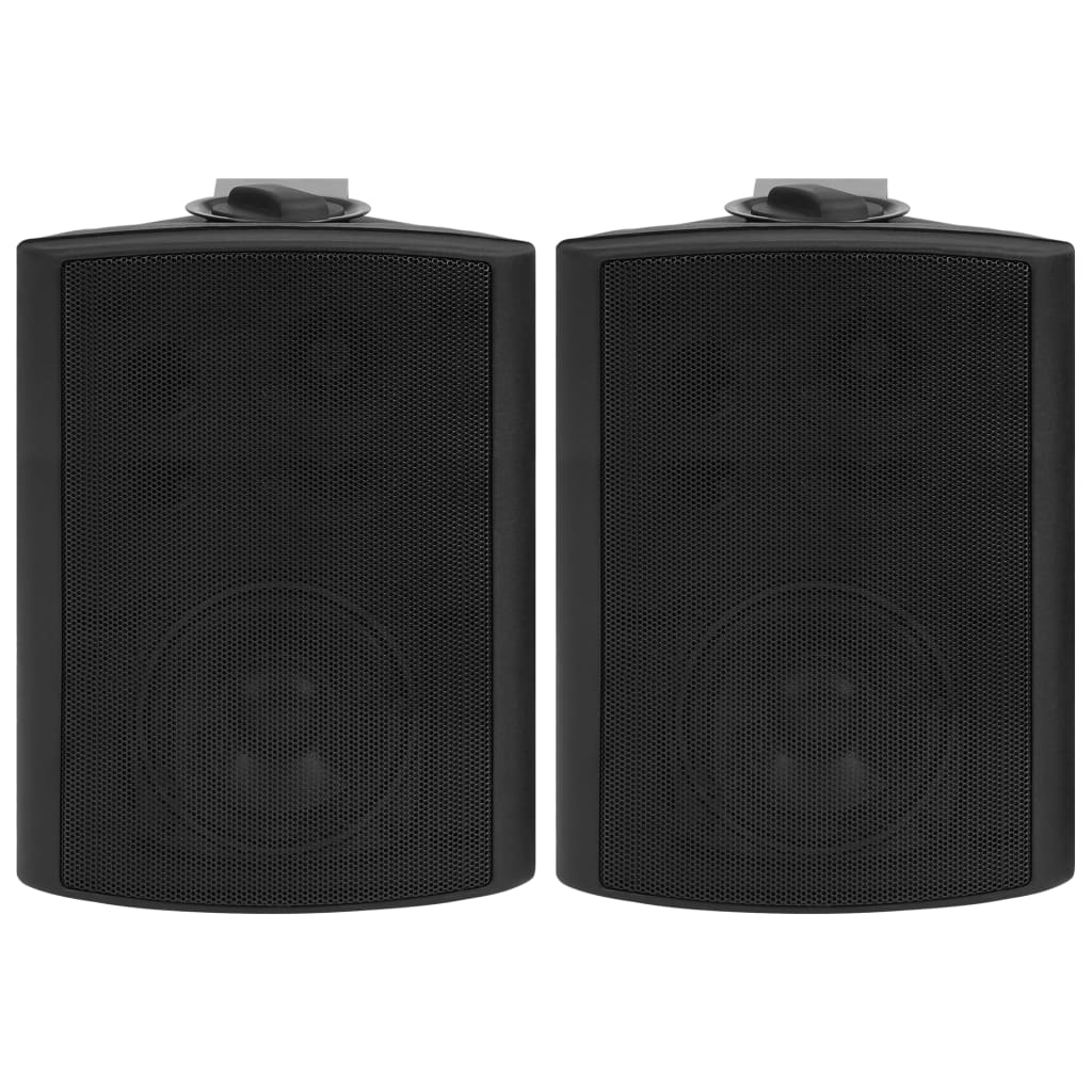 vidaXL Wandlautsprecher Stereo 2 Stk. Schwarz Indoor Outdoor 100 W