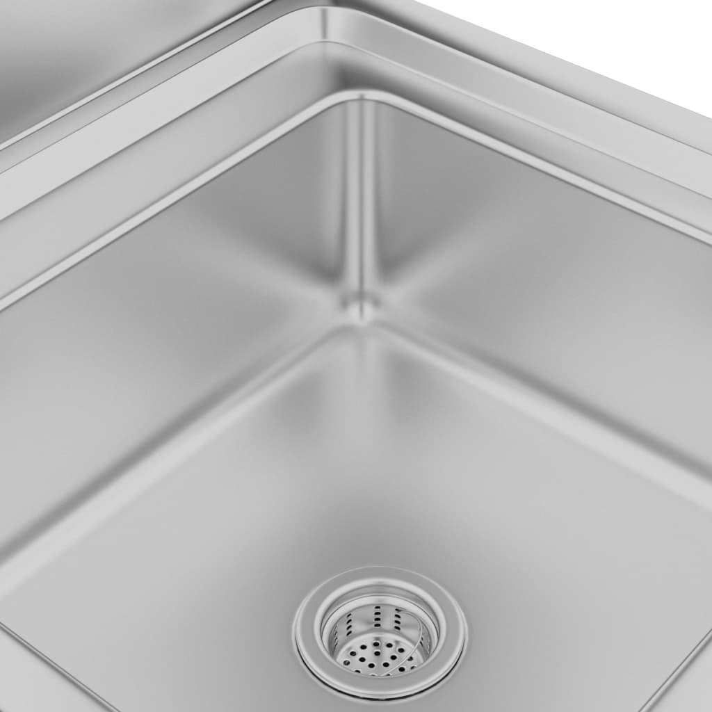 vidaXL Gastro-Spülenunterschrank 60x60x96 cm Edelstahl