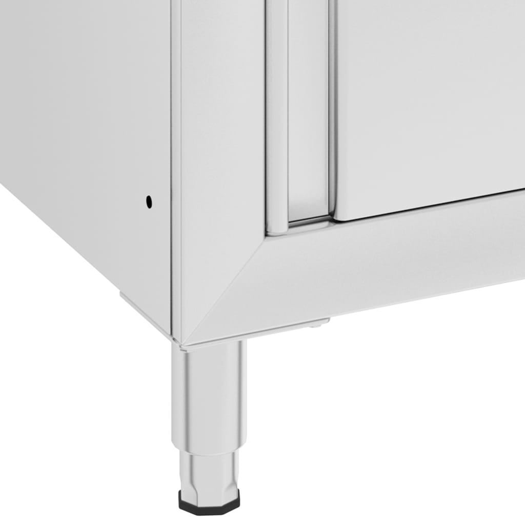 vidaXL Gastro-Spülenunterschrank 60x60x96 cm Edelstahl