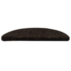 vidaXL Stufenmatten Selbstklebend 15 Stk. 56x17x3 cm Dunkelbraun Halbrund