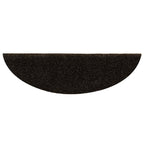 vidaXL Stufenmatten Selbstklebend 15 Stk. 56x17x3 cm Dunkelbraun Halbrund