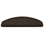 vidaXL Stufenmatten Selbstklebend 15 Stk. 65x21x4 cm Dunkelbraun Halbrund Groß