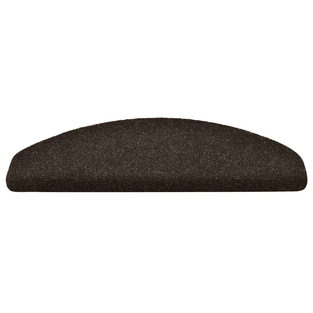 vidaXL Stufenmatten Selbstklebend 15 Stk. 65x21x4 cm Dunkelbraun Halbrund Groß
