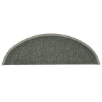 vidaXL Stufenmatten 15 Stk. 56x17x3 cm Dunkelgrün Halbrund