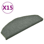 vidaXL Stufenmatten 15 Stk. 65x24x4 cm Dunkelgrün Halbrund Groß