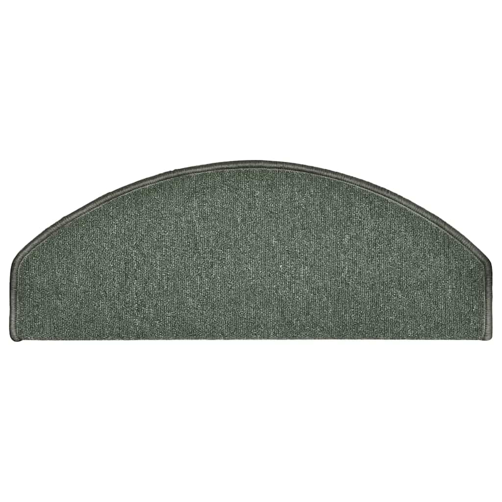 vidaXL Stufenmatten 15 Stk. 65x24x4 cm Dunkelgrün Halbrund Groß