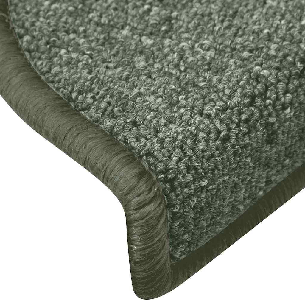 vidaXL Stufenmatten 15 Stk. 65x24x4 cm Dunkelgrün Halbrund Groß