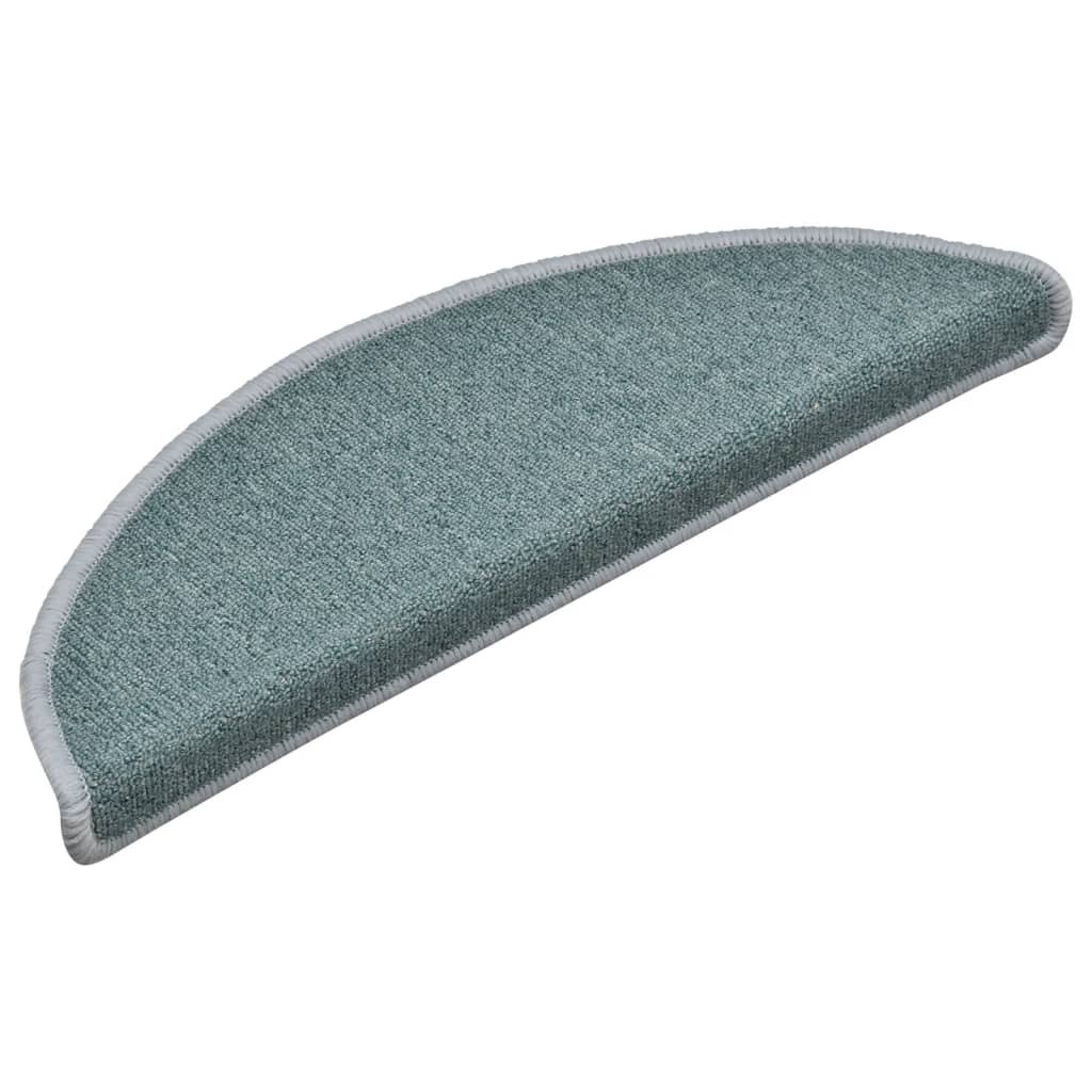 vidaXL Stufenmatten 15 Stk. 56x17x3 cm Seeblau Halbrund
