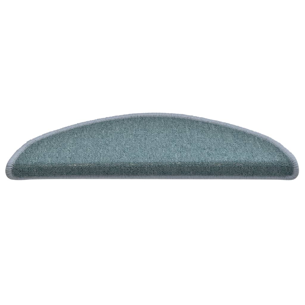 vidaXL Stufenmatten 15 Stk. 56x17x3 cm Seeblau Halbrund