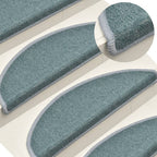vidaXL Stufenmatten 15 Stk. 56x17x3 cm Seeblau Halbrund