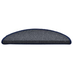vidaXL Stufenmatten 15 Stk. 56x17x3 cm Dunkelgrau und Blau Halbrund