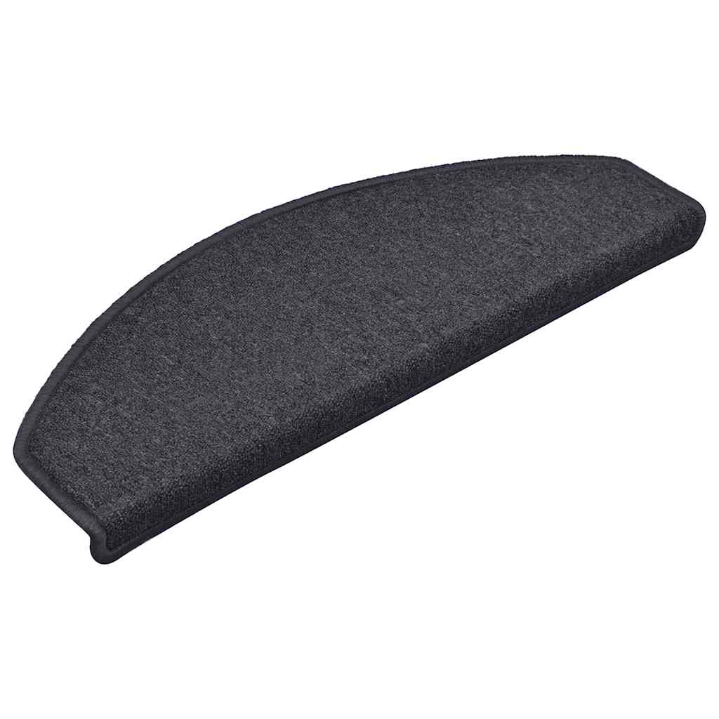 vidaXL Stufenmatten 15 Stk. 65 x 24 x 4 cm Dunkelgrau und Blau Halbrund Groß