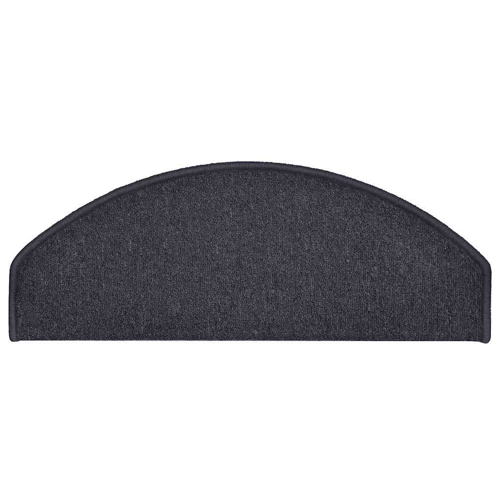 vidaXL Stufenmatten 15 Stk. 65 x 24 x 4 cm Dunkelgrau und Blau Halbrund Groß