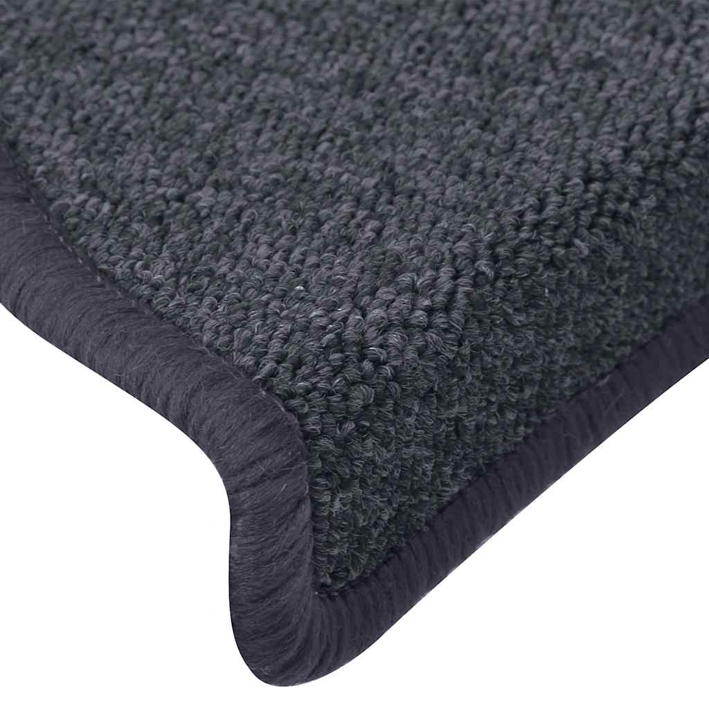 vidaXL Stufenmatten 15 Stk. 65 x 24 x 4 cm Dunkelgrau und Blau Halbrund Groß