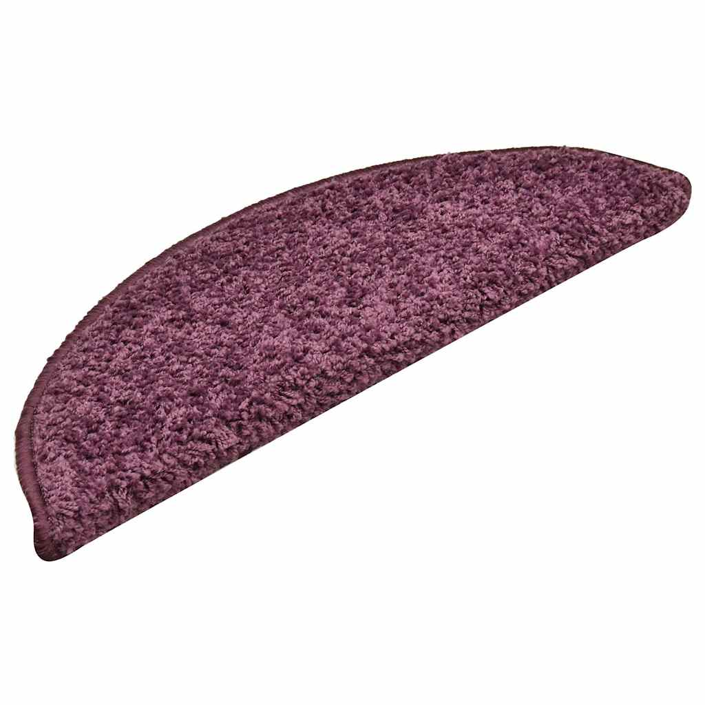 vidaXL Stufenmatten 15 Stk. 56x17x3 cm Dunkelviolett Halbrund