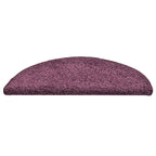 vidaXL Stufenmatten 15 Stk. 56x17x3 cm Dunkelviolett Halbrund