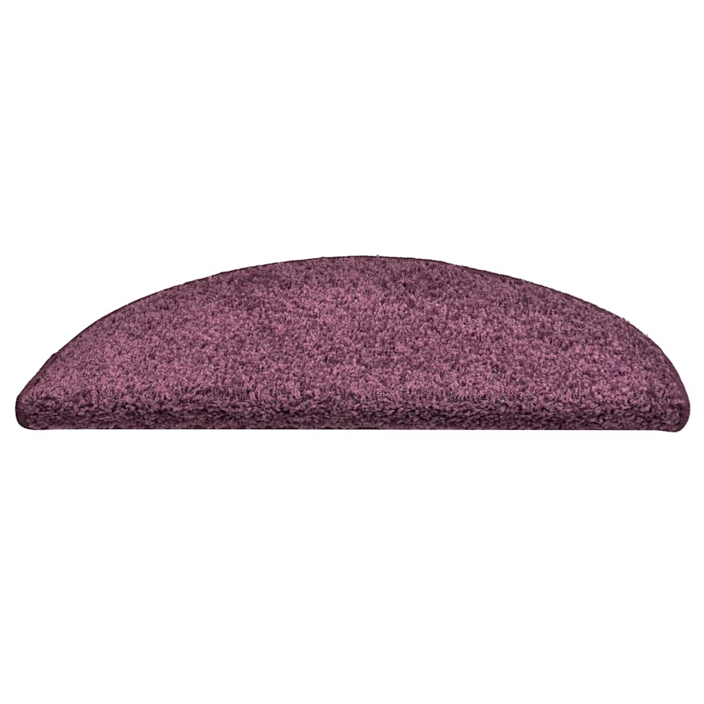 vidaXL Stufenmatten 15 Stk. 56x17x3 cm Dunkelviolett Halbrund