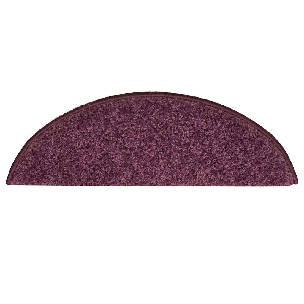 vidaXL Stufenmatten 15 Stk. 56x17x3 cm Dunkelviolett Halbrund