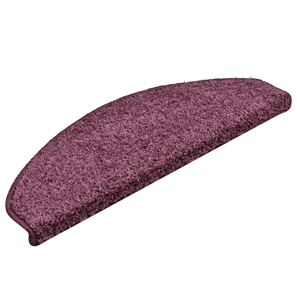 vidaXL Stufenmatten 15 Stk. 65x21x4 cm Dunkelviolett Halbrund Groß