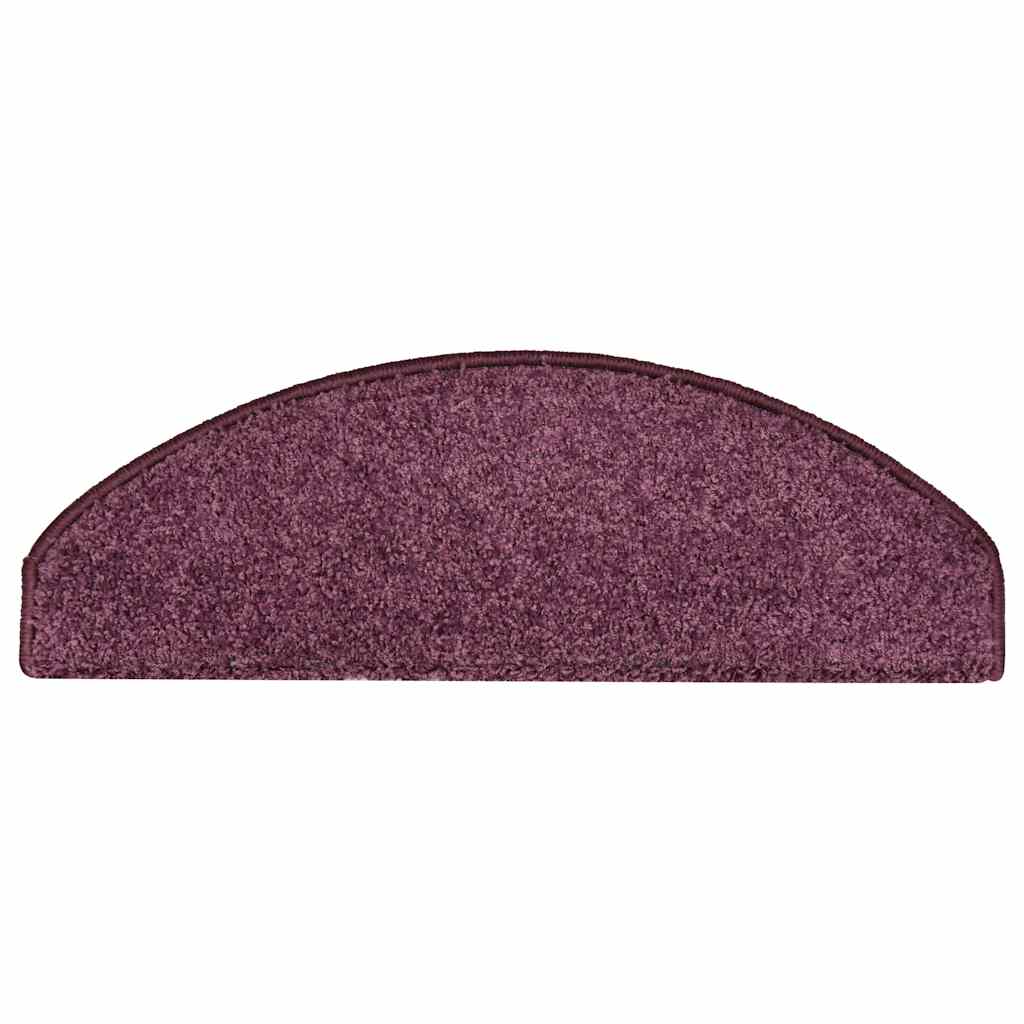 vidaXL Stufenmatten 15 Stk. 65x21x4 cm Dunkelviolett Halbrund Groß