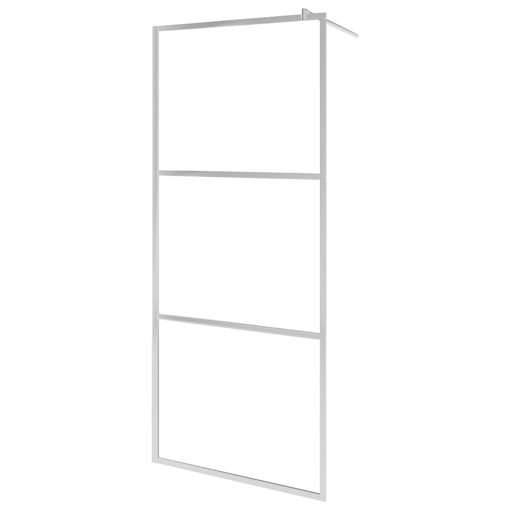 vidaXL Duschwand für Begehbare Dusche Halbmattiertes ESG-Glas 80x195cm
