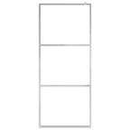 vidaXL Begehbare Duschwand mit Halbmattiertem ESG-Glas 100x195cm