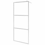 vidaXL Begehbare Duschwand mit voll mattiertem ESG-Glas 80x195 cm