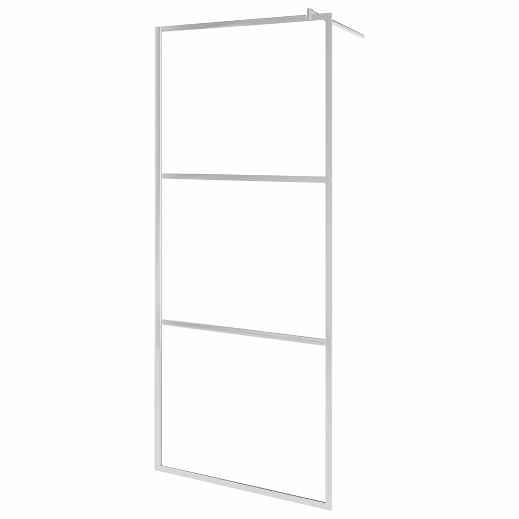vidaXL Begehbare Duschwand mit voll mattiertem ESG-Glas 80x195 cm