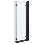 vidaXL Faltbare Duschkabine 3 Paneele ESG 130x138 cm Schwarz