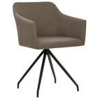 vidaXL Esszimmerstühle 2 Stk. Drehbar Taupe Stoff