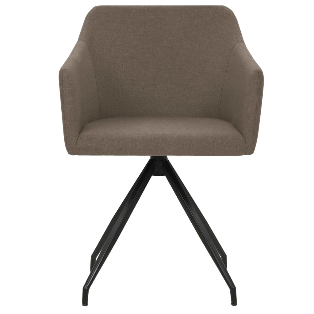 vidaXL Esszimmerstühle 2 Stk. Drehbar Taupe Stoff