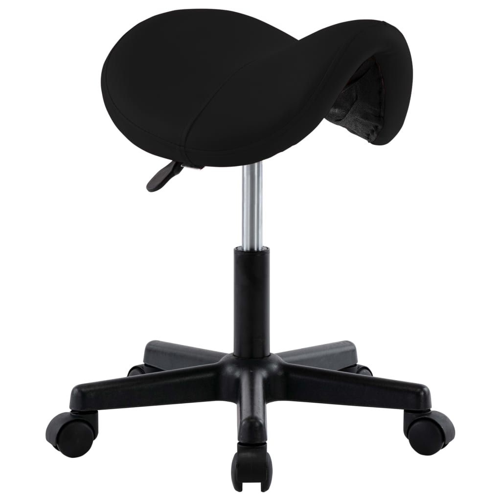 vidaXL Arbeitshocker Schwarz Kunstleder
