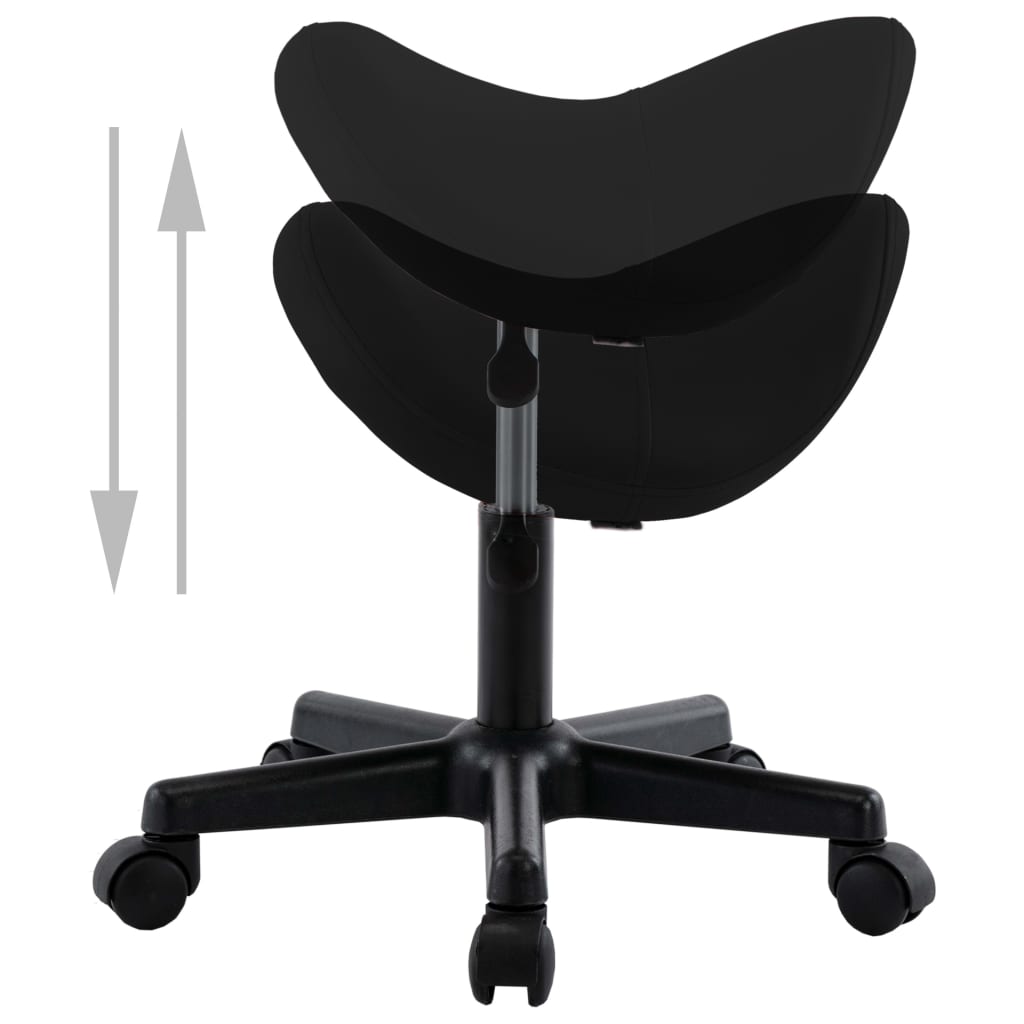 vidaXL Arbeitshocker Schwarz Kunstleder