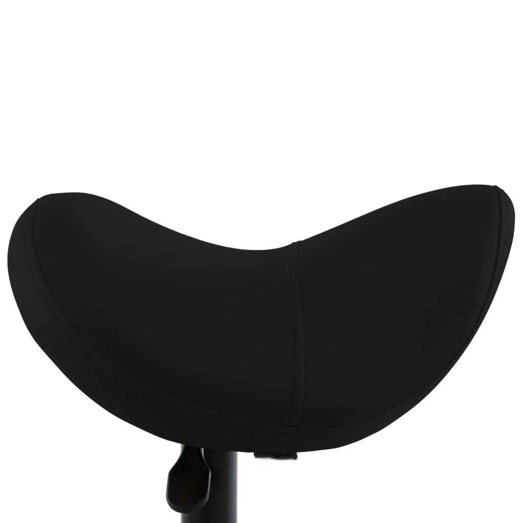 vidaXL Arbeitshocker Schwarz Kunstleder
