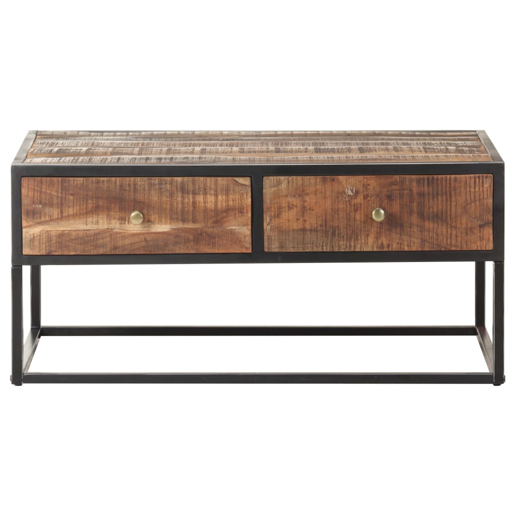 vidaXL Couchtisch 90x50x40 cm Raues Akazienholz