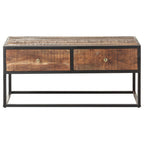 vidaXL Couchtisch 90x50x40 cm Raues Akazienholz