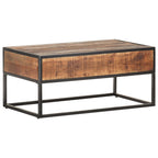 vidaXL Couchtisch 90x50x40 cm Raues Akazienholz
