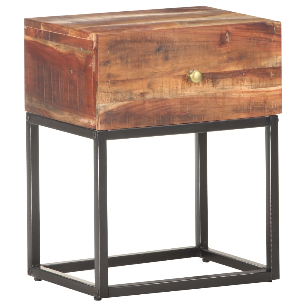 vidaXL Nachttisch 40x30x50 cm Raues Akazienholz