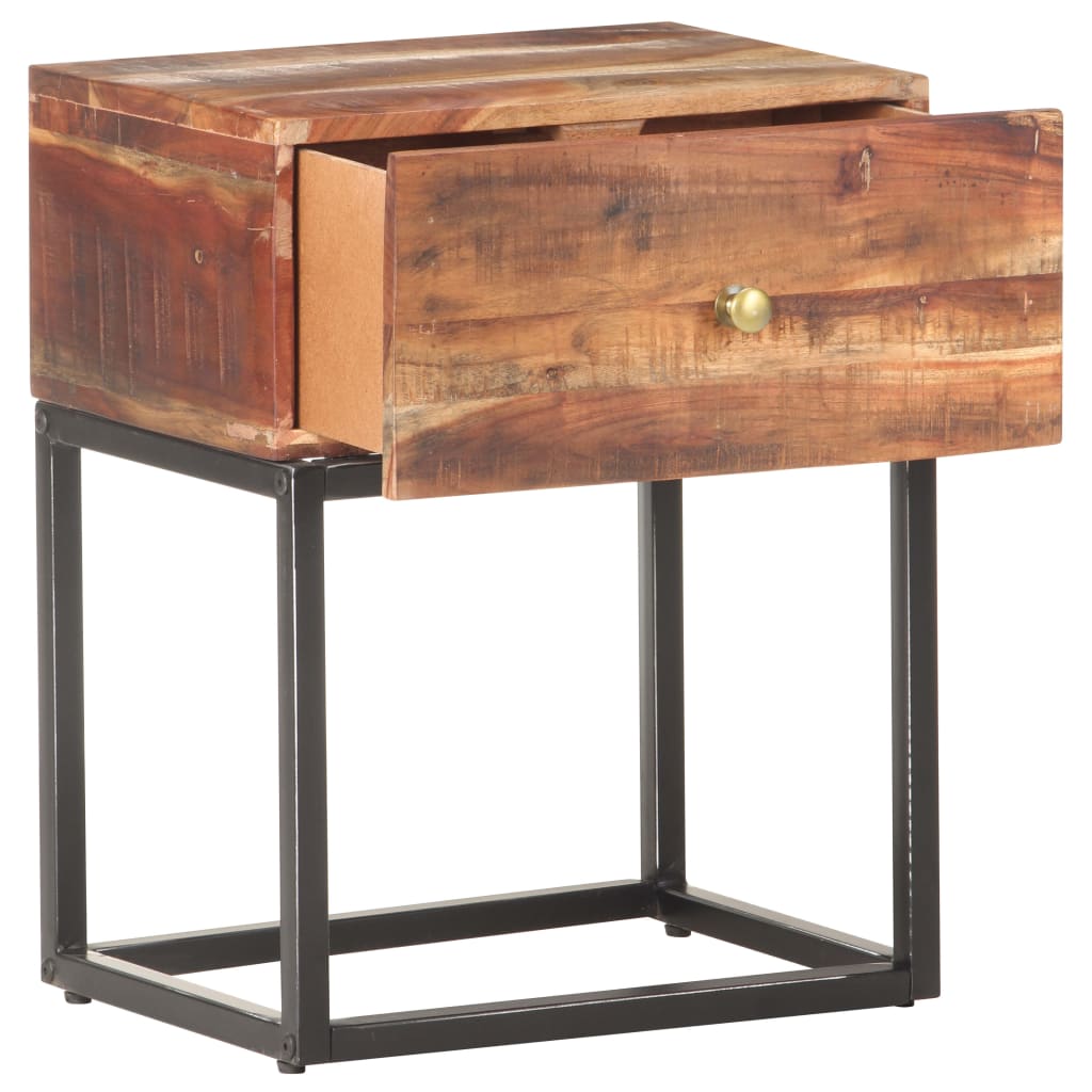 vidaXL Nachttisch 40x30x50 cm Raues Akazienholz