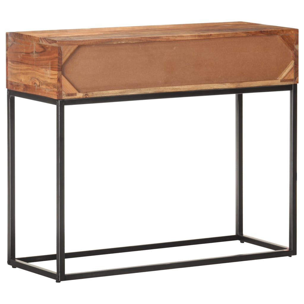 vidaXL Konsolentisch 90x35x75 cm Raues Akazienholz