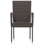 vidaXL Stapelbare Gartenstühle 4 Stk. Poly Rattan Braun