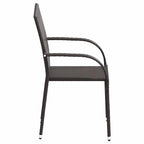 vidaXL Stapelbare Gartenstühle 4 Stk. Poly Rattan Braun