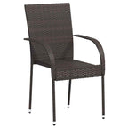 vidaXL Stapelbare Gartenstühle 6 Stk. Poly Rattan Braun