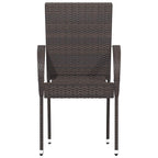 vidaXL Stapelbare Gartenstühle 6 Stk. Poly Rattan Braun