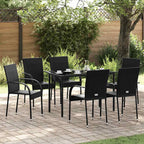 vidaXL Stapelbare Gartenstühle 6 Stk. Poly Rattan Braun