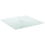 vidaXL Tischplatte Weiß 30x30 cm 6 mm Hartglas in Marmoroptik
