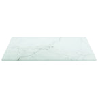 vidaXL Tischplatte Weiß 30x30 cm 6 mm Hartglas in Marmoroptik